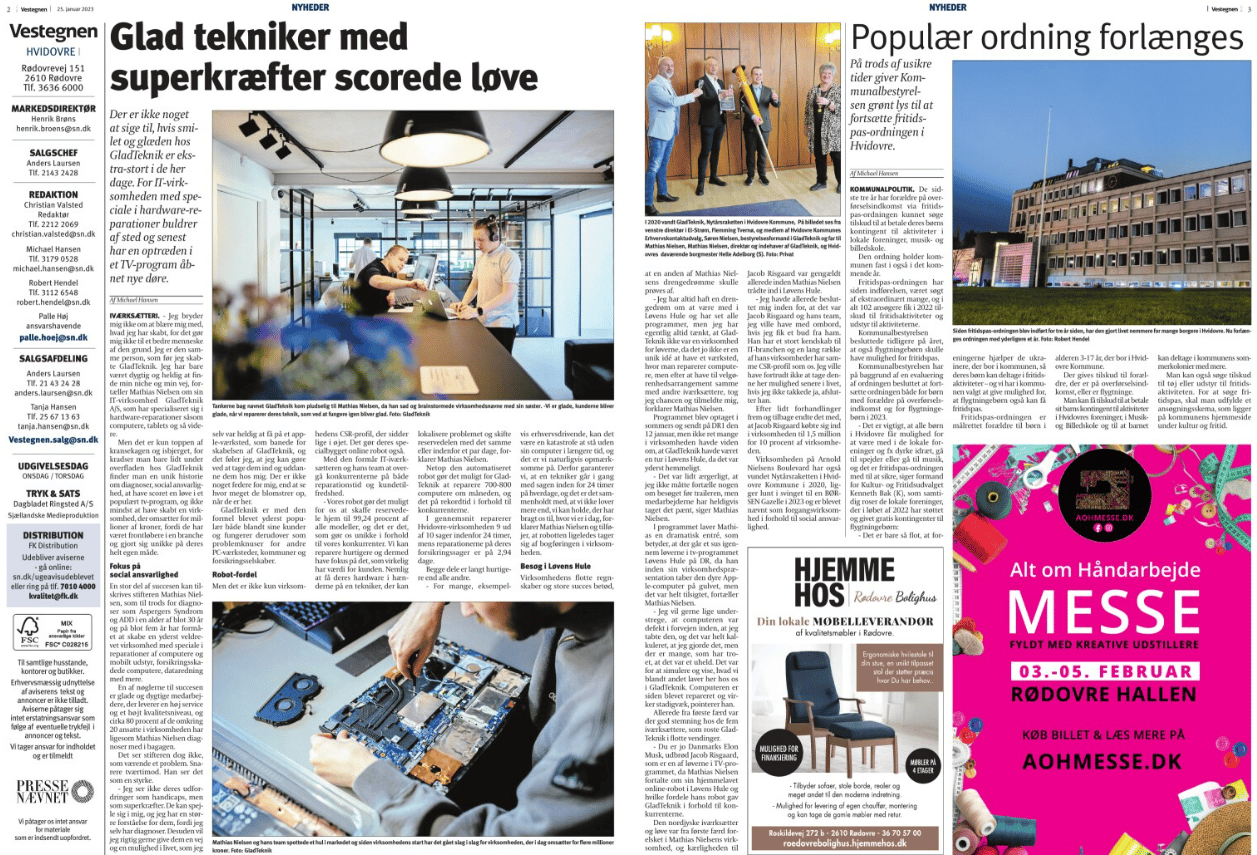 Vestegen Sydkysten: Glad tekniker med superkræfter 2 Vestegen avis gladteknik