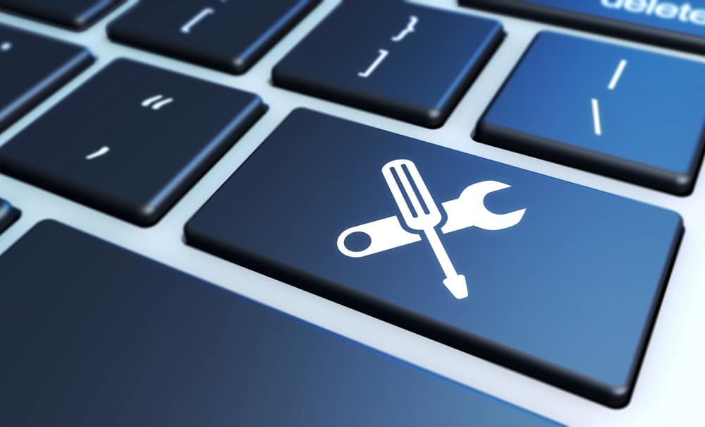 Defekt tastatur på computer