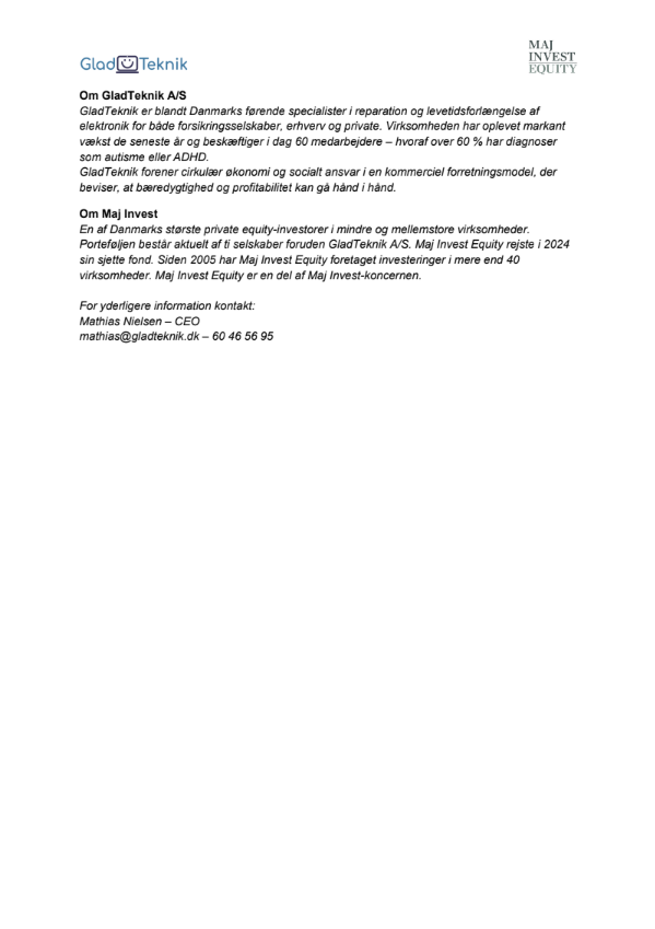 GladTeknik leverer overskud oven på et år med fornyet strategi og styrket professionalisering 2